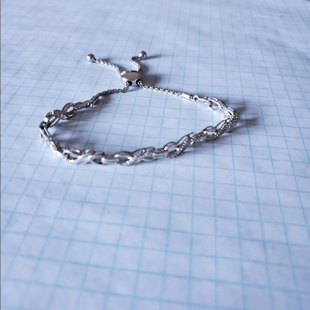 Diamond infinity bracelet